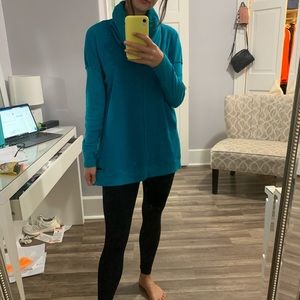 Turquoise Calvin Klein Cowel Neck Sweater
